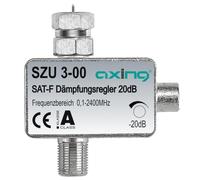 Axing SZU 3-00 atténuateur de signal satellite et terrestre avec F-connecteurs 20 dB réglable