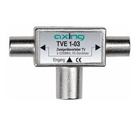 Axing TVE 1-03 TV Distributeur Répartiteur avec 2 x connecteur coaxial femelle (5-2200 MHz, TDT / SAT) avec passage CC
