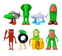 Axinyijia 8 Pièces Figurines Brainrot Italiennes, 3D Tung Tung Tung Sahur Figure Toy, Tralalero Tralala pour Collectionner et Décorer, Ensemble de Italian Brainrot Figurine