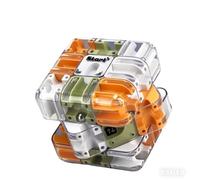 Axinyijia Cube Labyrinthe 3D pour Enfant et Adulte 3x3 Puzzle Cube Labyrinthe Bille (Orange)