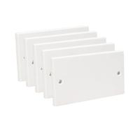 Axiom Lot de 5 plaques d'obturation vierges simple/double Blanc standard