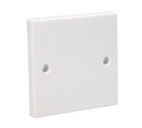Axiom Ultimate Flat Plaque d'obturation simple / double vierge standard Blanc Prise encastrée Blanc (simple (1 bande), Lot de 1