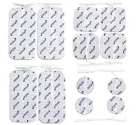 axion® 12 pads pour électrostimulateur TENS + EMS 5x5 & 10x5 cm I 2 mm | 8x 5x5 cm + 8x 10x5 cm. Électrodes pour électrostimulateur TENS EMS. Autocollantes, réutilisables. Dispositif médical