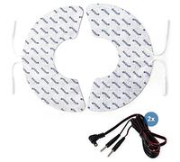 axion 2 électrodes pour Genoux compatibles avec électrostimulateur SANITAS SEM 43 et SEM 44 | Électrostimulation TENS EMS | Connexion par Bouton-Pression de 3,5 mm