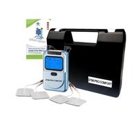 Axion - Électrostimulation Tens Anti-Douleur Stim Pro-Comfort - 2 Canaux - 9 Modes Tens Disponible - 4 Électrodes Gris