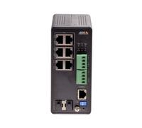Axis T8504-R - Commutateur - Géré - 4 x 10/100/1000 (PoE+) + 2 x combo Gigabit Ethernet / SFP Gigabit - de bureau, Montable sur rack - PoE++ (240 W) - Tension CC - pour AXIS A1610, C1410, D3110, M3215