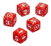 Axis Allis - Royaume-Uni Dice RedWhite (5) Jeu de société G