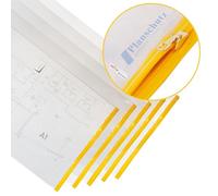 Axis Line - Pochette de protection pour plans de construction - Couverture en Polyéthylène (PE) - Lot de 10 - Taille DIN A1