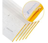 Axis Line Pochettes de protection pour plans 1000 x 1500, DIN A0, DIN A1, DIN A2, DIN A3, 700 x 1200, 900 x 1400, 1000 x 1350 pour plans et dessins, housse de protection pour plans (1000 x 1500 Pack