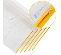 Axis Line Pochettes de protection pour plans DIN A0 oversize, DIN A1, DIN A2, DIN A3, 700 x 1200, 900 x 1400, 1000 x 1350 pour plans de construction, film de protection de plan, housse de protection