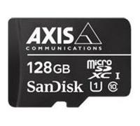 AXIS Surveillance - Carte mémoire flash (adaptateur microSDXC vers SD inclus(e)) - 128 Go - UHS-I U1 / Class10 - micro SDXC - noir - pour AXIS D3110, M3085, M3086, M4308, M5075, P3818, Q1656, Q1715, Q