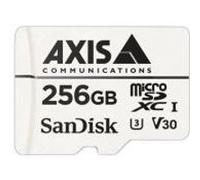 AXIS Surveillance - Carte mémoire flash (adaptateur microSDXC vers SD inclus(e)) - 256 Go - Video Class V30 / UHS Class 3 / Class10 - microSDXC - blanc - pour AXIS D3110, M3085, M3086, M5075, P3818, Q