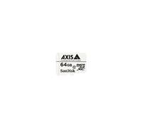 AXIS Surveillance - Carte mémoire flash (adaptateur microSDXC vers SD inclus(e)) - 64 Go - Class 10 - microSDXC - blanc - pour AXIS D201, M3085,