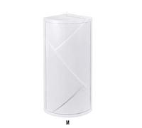 Axjzh Étagère Triangulaire Rotative, Support De Stockage À Double Couche À 360 Degrés Organisateur De Douche d'angle Armoire De Rangement Cosmétique (Blanc et Ivoire),Blanc,M