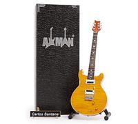 AXMAN Carlos Santana (Supernatural) Réplique de Guitare Miniature - Cadeaux de Musique - Ornement Fait à la Main
