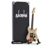 AXMAN Jerry Cantrell Miniature Guitar Replica - Cadeaux de Musique - Échelle 1/4 ornementale Faite à la Main - Boîte d’Affichage