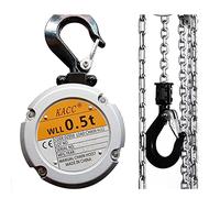 AXNI Mini Crochet De Palan à ChaîNe 3M, Capacité 250Kg / 500Kg, Palan Manuel Portable, Adapté Aux Palans à ChaîNe dans L'Usine De Garage D'Atelier,500KG*3m