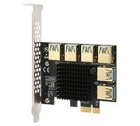 AXOC Carte Riser PCI Express 6 Ports, Carte d'extension PCI E 6xUSB3.0 1-6 Ports plaqués Or pour Le Bureau à Domicile