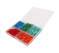 AXOC Épingles de sûreté, épingles à nourrice Facile à Ranger Fil Solide Largement utilisé pour la Confection de Bijoux (Orange Rouge Vif Vert Haricot Vert Foncé Bleu)