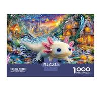 Axolotl 1000 Stück Dicke Karton süße Haustiere Jigsaw Puzzle Für Erwachsene Dekompression Spaß Gegenwart Aktivität Zuhause Schöne Dekoration Beste Geschenk 52x38cm/1000pcs