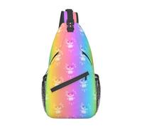 Axolotl-6 Sac Sling Poitrine Axolotl, bandoulière réglable, conçu pour Sport, Trek, balades, pour Homme et Femme.