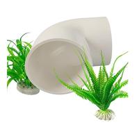 Axolotl Accessoires d'aquarium - Avec un tube et une petite maison décorative | Décoration d'aquarium en 3 pièces - Pour tortue, poisson de combat, gecko, crabe, crevettes, nourriture, soleil, sommeil