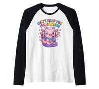 Axolotl Amphibian Gamer, Gaming Can't Hear You I'm Gaming Manche Raglan