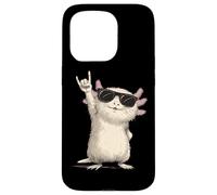 Axolotl avec Lunettes de Soleil Rock on Fun Coque pour iPhone 15 Pro