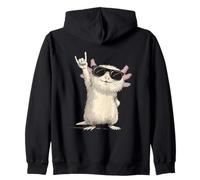 Axolotl avec Lunettes de Soleil Rock on Fun Sweat à Capuche