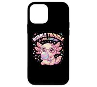 Axolotl Blowing Bubble Chewing Gum Bubble Trouble, Axolotl Coque pour iPhone 12 Mini