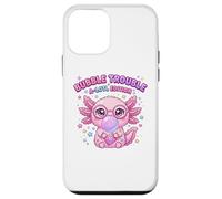 Axolotl Blowing Bubble Chewing Gum Bubble Trouble, Axolotl Coque pour iPhone 12 Mini