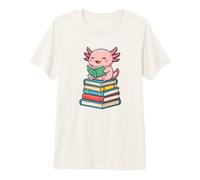 Axolotl Books Readsalotl Reading Bookworm T-Shirt Haut de Gamme