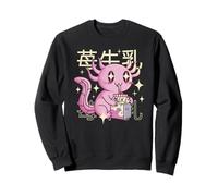 Axolotl - Carton de Lait de Fraise Japonais drôle Kanji Meme Sweatshirt