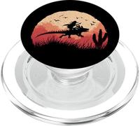 Axolotl Cow-Boy Coucher de Soleil Far West PopSockets PopGrip pour MagSafe