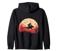Axolotl Cow-Boy Coucher de Soleil Far West Sweat à Capuche