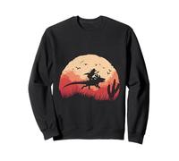 Axolotl Cow-Boy Coucher de Soleil Far West Sweatshirt
