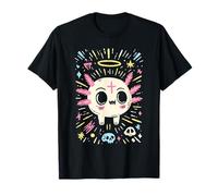 Axolotl Crâne Kawaii Art Gothique Pastel T-Shirt