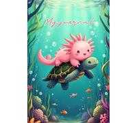 Axolotl Diving Adventure NoteSketch: Ideal for note-taking, sketching, journaling, doodling, and more. Lined and Blank Framed Pages. Size 6x9 inches and 120 Pages