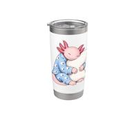 Axolotl Dormir dans un pyjama mignon Gobelet isotherme en acier inoxydable double paroi