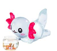 Axolotl Figurine en résine pour aquarium qui brille dans le noir | Petits accessoires d'aquarium, décorations d'aquarium lumineuses pour la maison, le bureau, miniature est enthousiaste