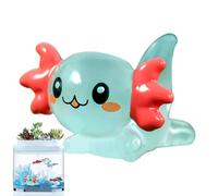 Axolotl Figurine Mini-Harz Caractères de style dessin animé | Décoration lumineuse Aquarium pour réservoir, jardin et chambre | STATUES AXOLOTL LONGA LONGA, Figures décoratives pour chambres et colles