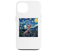 Axolotl Fish Prehistoric Starry Night Van Gogh Style Coque pour iPhone 13