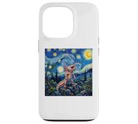 Axolotl Fish Prehistoric Starry Night Van Gogh Style Coque pour iPhone 13 Pro