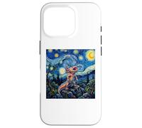 Axolotl Fish Prehistoric Starry Night Van Gogh Style Coque pour iPhone 16 Pro