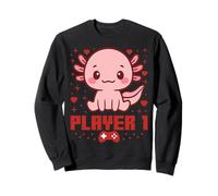 Axolotl Gamer Couple Capybara Retro Pixel Arcade Sweatshirt