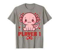 Axolotl Gamer Couple Capybara Retro Pixel Arcade T-Shirt