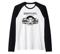 Axolotl Gym Lover Retro Fitness Humour Manche Raglan