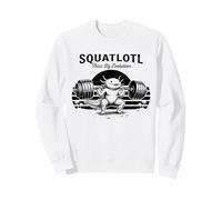 Axolotl Gym Lover Retro Fitness Humour Sweatshirt