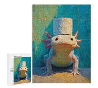 Axolotl in Top Hat Painting Puzzle 1000 Pièces Educa Jouet en Bois Cadeau Unique Décoration Intérieure Jeu Éducatif Challenge Toy Adultes Et Enfants À Partir De 14 Ans 500 PCS