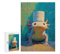 Axolotl in Top Hat Painting Puzzle 1000 Pièces Educa Jouet en Bois Cadeau Unique Décoration Intérieure Jeu Éducatif Challenge Toy Adultes Et Enfants À Partir De 14 Ans 300 PCS